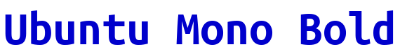 Ubuntu Mono Bold шрифт